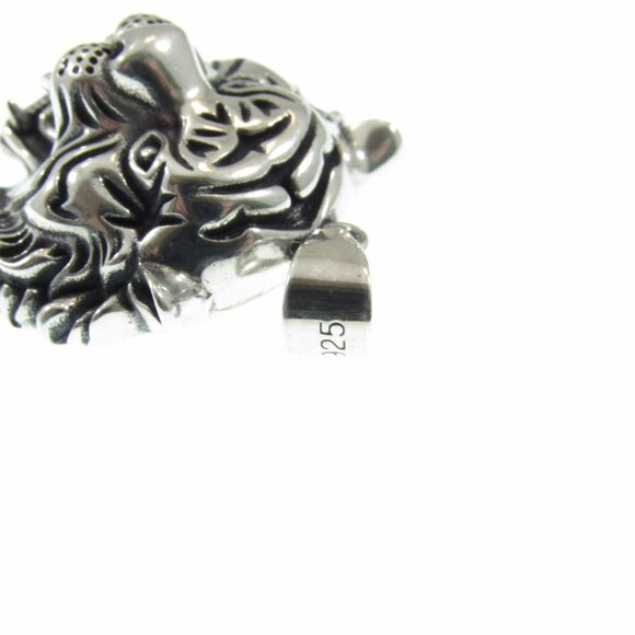 Solid 925 Sterling Silver Tiger Head Face Pendant, Spirit Animal Totem Jewelry - Picture 9 of 9